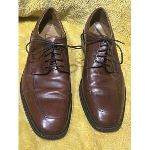 Cole Haan Martino C07515 Brown Leather Apron Toe Oxford Lace Up Shoe Men's 8.5M